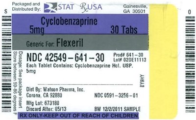 Principal Display Panelcyclobenzaprine 5mg 30 Tablets Ndc 42549-641-30 (Cyclobenzaprine 5mg  641)